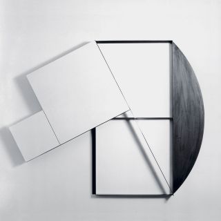 struttura tridimensionale, legno e profilo di acciaio a T 200x200cm, 1992 